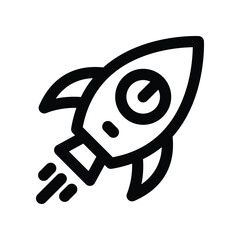 rocket icon. vector line icon for your website, mobile, presentation, and logo design.