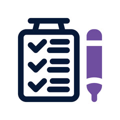 todo list icon. vector dual tone icon for your website, mobile, presentation, and logo design.