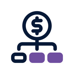 budget allocation icon. vector dual tone icon for your website, mobile, presentation, and logo design.