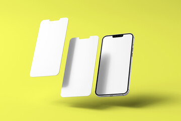 Smartphone Mockup with Overlapping Layers

