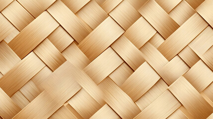Woven Bamboo Texture Background, Diagonal Pattern, Natural Light, Craft Design.