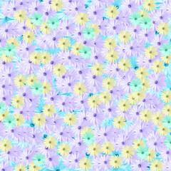 a colorful background with a pattern of flowers.