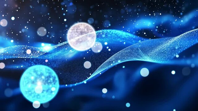Digital binary code background with glowing data flowing through the screen. Abstract digital technology concept. Big Data and knowledge of information in virtual space. 