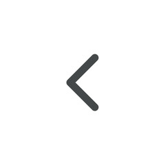 Angle left arrow icon vector