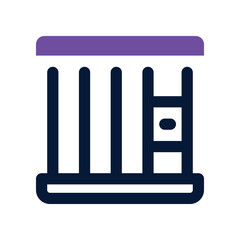 jail icon. vector dual tone icon for your website, mobile, presentation, and logo design.
