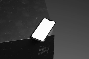 Smartphone Mockup on Industrial Abstract Surface

