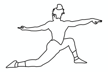 silhouette of a woman doing yoga