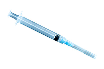 Medical syringe isolated 