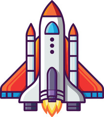 Fototapeta premium space shuttle vector