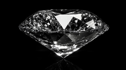 Clear Diamond on Black