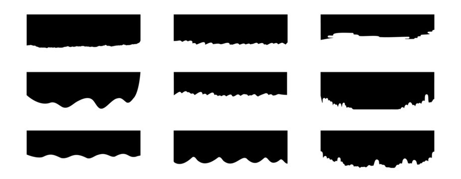 Abstract divider template vector illustration. Web top and bottom decoration. Web partition. Grunge geometric shapes.