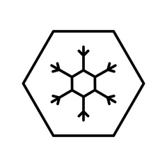 Obraz premium snowflakes line icon