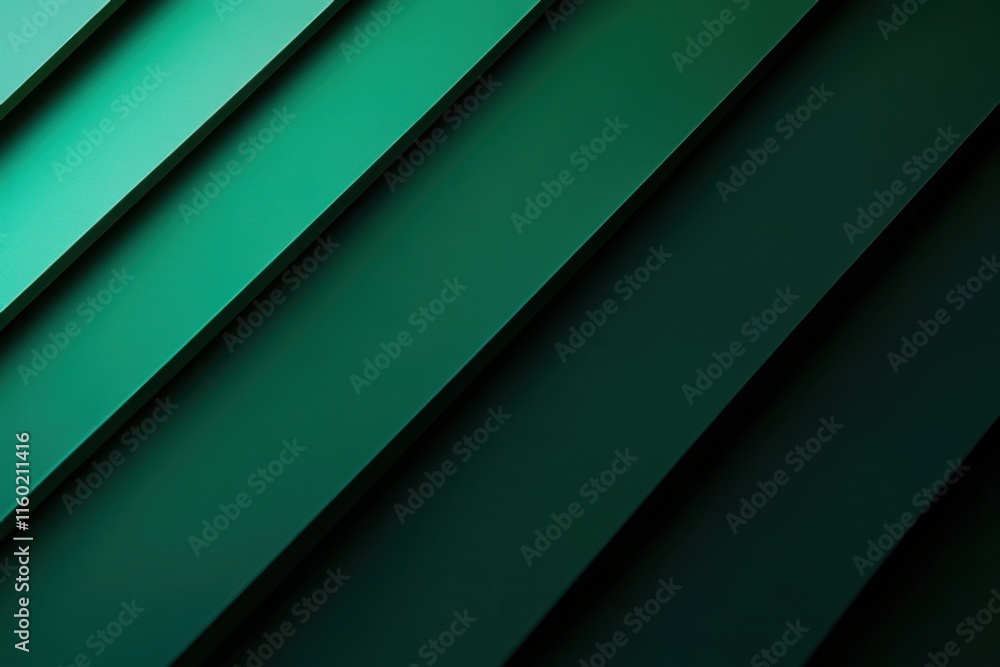 Poster textured green geometric pattern with overlapping layers creating a modern abstract design