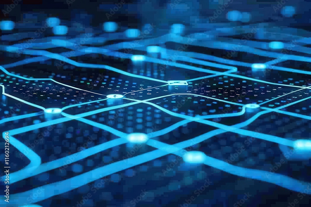 Poster analyzing digital connectivity patterns in data networks virtual environment infographic high-tech a