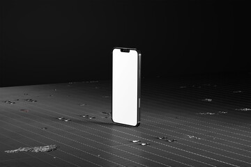 Smartphone Mockup Template with Industrial Design Elements