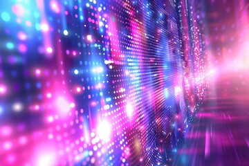 Obraz premium Dynamic light patterns digital realm abstract visuals colorful display close-up view artistic concept