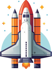 Obraz premium space shuttle vector