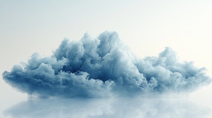 Serene Blue Cloud Formation: A Dreamlike Celestial Landscape