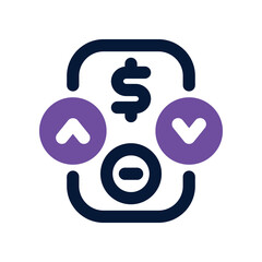 currency icon. vector dual tone icon for your website, mobile, presentation, and logo design.