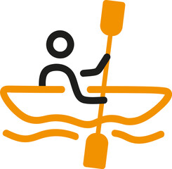 Kayaking sports icon