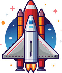 Obraz premium space shuttle vector