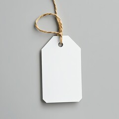 Empty white price tag or gift tag, Mockup tag