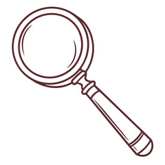 minimal magnifying glass icon white background