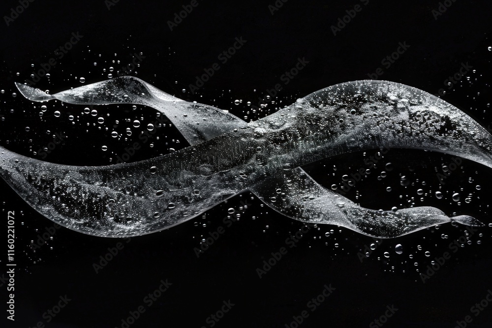 Poster dynamic water splash action studio setting high-speed photography black background abstract concept