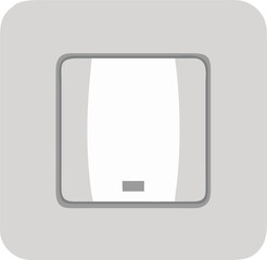 light switch icon gray switch on a white plate