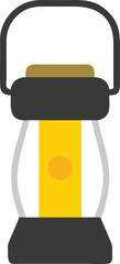 lantern icon yellow light with a black handle