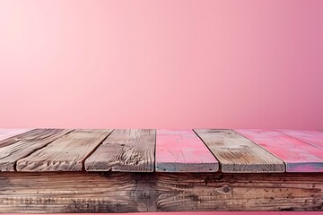 wooden floor and pink wall