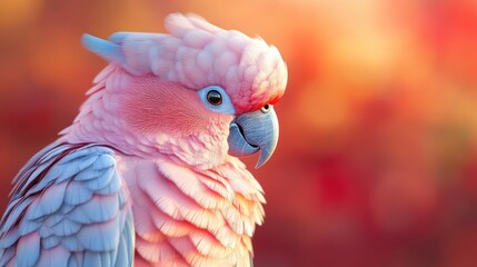 Pink Cockatoo in a Warm Setting