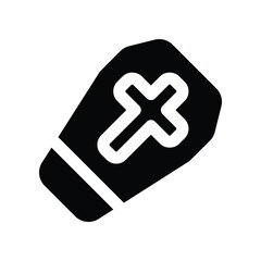 Fototapeta premium coffin icon. vector glyph icon for your website, mobile, presentation, and logo design.