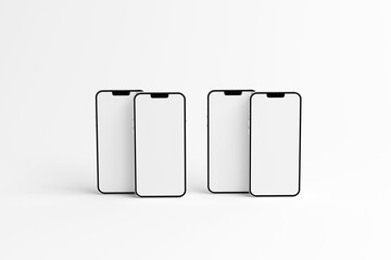 Smartphone Mockup Trio for App and UI Design Presentation