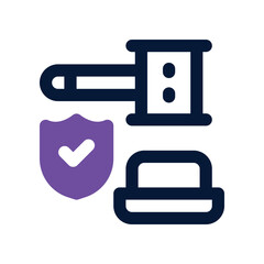 auction icon. vector dual tone icon for your website, mobile, presentation, and logo design.