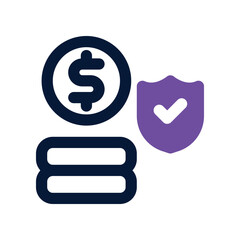 coin icon. vector dual tone icon for your website, mobile, presentation, and logo design.