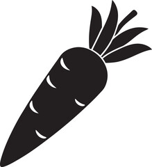 PrintWhole carrot vegetable vector and silhouette. Carrot with leaves clipart. Transparent background.with ornament in flat design