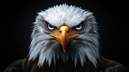 Naklejka premium Closeup Portrait of a Bald Eagle