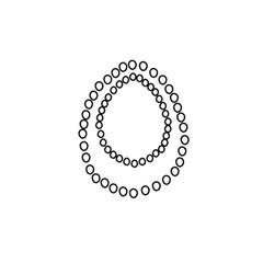 necklace jewelry line icon