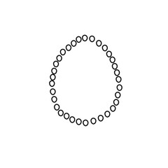 necklace jewelry line icon