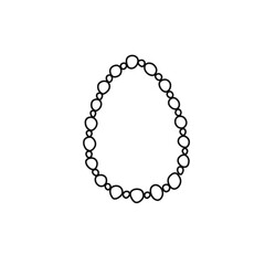 necklace jewelry line icon
