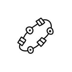 necklace jewelry line icon