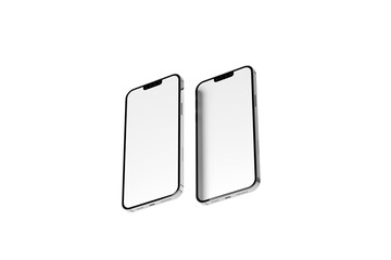 Realistic Smartphone Mockup Set with Floating Devices