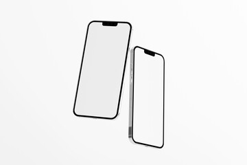 Floating Smartphone Mockup with Multiple Angles