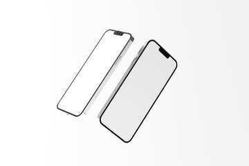 Floating Smartphone Mockup with Multiple Angles