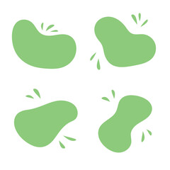 Set of abstract fluid drop elements. Vector illustrations for, website, flyer and presentation, isolated on white background.