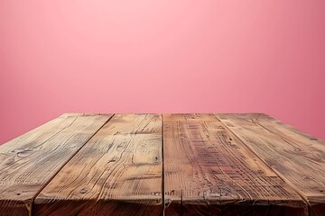 wooden floor and pink wall
