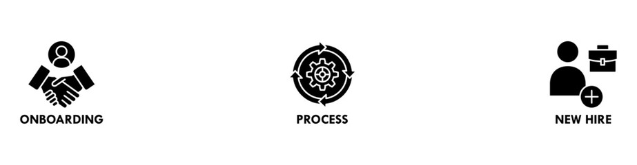Trainee banner web icon vector illustration concept for internship training and learning program apprenticeship with an icon of onboarding, process, and new hire