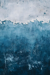 Obraz premium Blue Grunge Textured Concrete Wall with Weathered Effect Ideal for Urban Backgrounds and Edgy Designs : Generative AI
