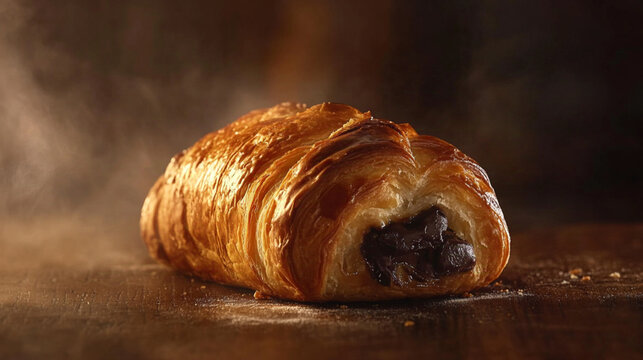 Pain au chocolat, french food.